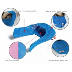 Masque Respirant En Maille Pour Chat Masque De Modification De La Bouche Anti-morsure Pour Animaux De Compagnie (Rose, S) -Pas Cher Toutou Mia Magasin 100266207 2