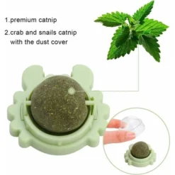 4 Pièces Boule Herbe à Chat Murale, Jouet Boule D'herbe à Chat, Rotatives à 360°Jouet Boule D'herbe à Chat Pour Chats Se Nettoient Les Dents Et Attirent Les Chats - MODOU -Pas Cher Toutou Mia Magasin 100344404 5