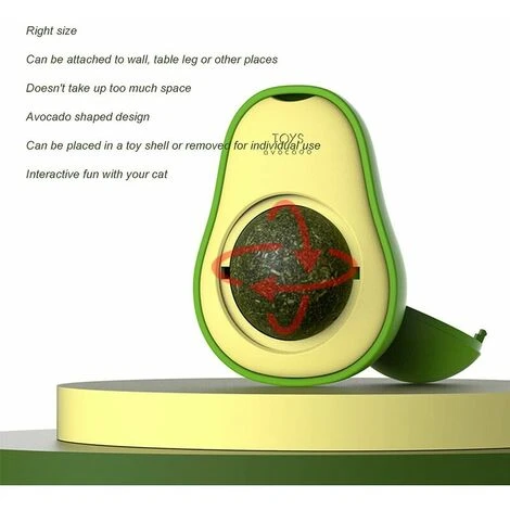 Boule D'herbe à Chat, Balle Herbe à Chat Murale, Jouets Catnip Comestibles Pour Chats, Jouets à L'herbe à Chat Rotatives 4 Boule D'herbe à Chat, Balle Herbe à Chat Murale, Jouets Catnip Comestibles Pour Chats, Jouets à L'herbe à Chat Rotatives – Image 2