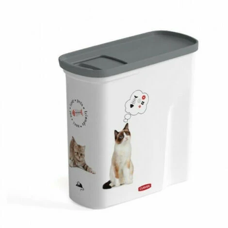Curver Container Verseuse Croquettes Décor Chat Petlife - 2 L 3 Curver Container Verseuse Croquettes Décor Chat Petlife - 2 L