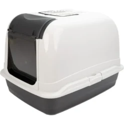 Ferplast MAXI BELLA CABRIO Box Toilette Pour Chats De Grande Taille Avec Toit Ouvrant.. Variante MAXI BELLA CABRIO - Mesures: 50 X 65.5 X H 47 Cm - Noir -Pas Cher Toutou Mia Magasin 18596132 3