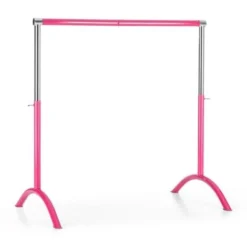 Bar Lerina Barre Danse Classique Mobile Hauteur Réglable 110x113cm Rose