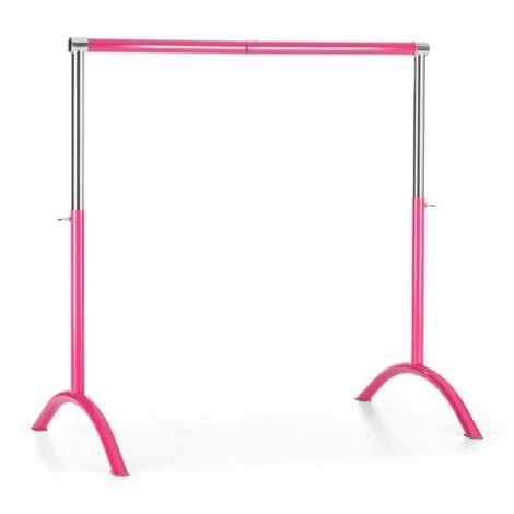 Bar Lerina Barre Danse Classique Mobile Hauteur Réglable 110x113cm Rose 3 Bar Lerina Barre Danse Classique Mobile Hauteur Réglable 110x113cm Rose