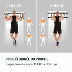 KLARFIT In-Door Barre De Tractions Fixation Porte Max 130 Kg Pads EVA - Acier -Pas Cher Toutou Mia Magasin 18878968 5