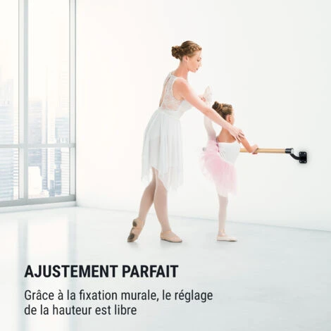 Barre Mur Barre De Danse 100 Cm Barre 38 Mm Ø Montage Mural Noir 4 Barre Mur Barre De Danse 100 Cm Barre 38 Mm Ø Montage Mural Noir – Image 2