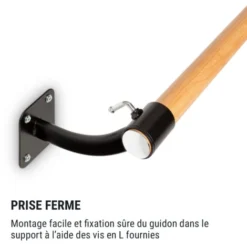 Barre Mur Barre De Danse 100 Cm Barre 38 Mm Ø Montage Mural Noir 10 Barre Mur Barre De Danse 100 Cm Barre 38 Mm Ø Montage Mural Noir -Pas Cher Toutou Mia Magasin 25559735 4