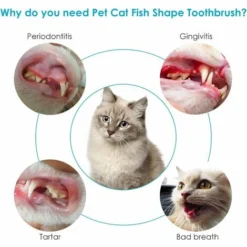 Hygiène Dentaire Chat, Jouet Dentaire Chat, Jouet Molaire En Silicone à Mâcher Jouet Interactif Pour Le Nettoyage Des Dents De Chat Contre La Mauvaise Haleine -Pas Cher Toutou Mia Magasin 26552875 3