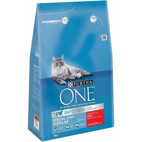 Croquette Chat Purina One Sterilise Boeuf 3kg 3 Croquette Chat Purina One Sterilise Boeuf 3kg