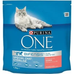 Croquette Chat Purina One Sterilise Saumon 1.5kg
