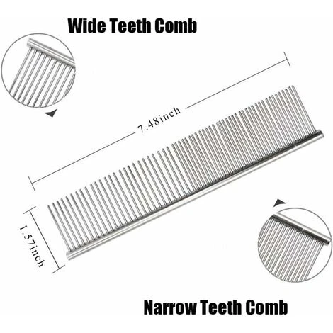 LangRay Peigne De Toilettage, Peigne Pour Chien En Acier Inoxydable, Peigne Pour Animaux Domestiques Pour Chiens à Poils Longs Barber Outils De Toilettage 6 LangRay Peigne De Toilettage, Peigne Pour Chien En Acier Inoxydable, Peigne Pour Animaux Domestiques Pour Chiens à Poils Longs Barber Outils De Toilettage – Image 4