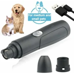 Coupe Ongle Chien Electrique, Coupe Ongles Electrique Sûr Ultra-Silencieux Rechargeable USB Pour Chien Chat Et D'autres Animaux