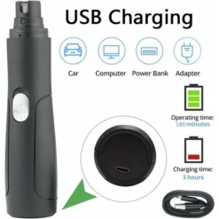 Coupe Ongle Chien Electrique, Coupe Ongles Electrique Sûr Ultra-Silencieux Rechargeable USB Pour Chien Chat Et D'autres Animaux -Pas Cher Toutou Mia Magasin 28492112 5