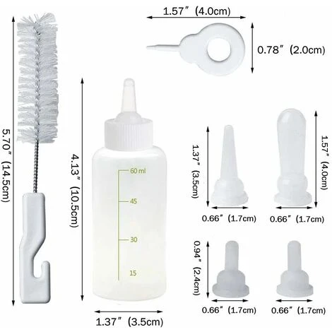 Biberon Chaton Chiot,Bouteille Allaitement Pour Chiot Tétines Brosse à Nettoyer Lactation Soins Pour Chat Et Chien Animal Nouveau Né De Compagnie 7 Biberon Chaton Chiot,Bouteille Allaitement Pour Chiot Tétines Brosse à Nettoyer Lactation Soins Pour Chat Et Chien Animal Nouveau Né De Compagnie – Image 5