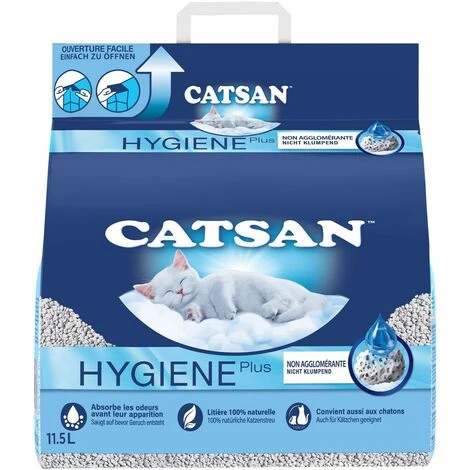 CATSAN Hygiene Plus Litière Minérale Pour Chat 11,5L 4 CATSAN Hygiene Plus Litière Minérale Pour Chat 11,5L – Image 2