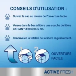 CATSAN Active Fresh Litière Minérale Agglomérante Pour Chat 2 Boîtes De 5L -Pas Cher Toutou Mia Magasin 40983109 3