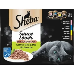 SHEBA Sauce Lover 72 Barquettes Coffret Terre & Mer Sauce Pour Chat 85g (6x12) -Pas Cher Toutou Mia Magasin 40983113 2