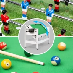 Spin Table De Jeux 2-en-1 Billard Kicker, Rotatif à 180° , Pièce De Jeu, Blanche -Pas Cher Toutou Mia Magasin 41822643 2