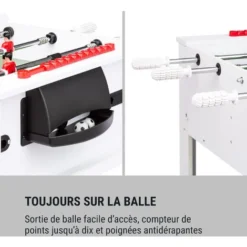 Spin Table De Jeux 2-en-1 Billard Kicker, Rotatif à 180° , Pièce De Jeu, Blanche 11 Spin Table De Jeux 2-en-1 Billard Kicker, Rotatif à 180° , Pièce De Jeu, Blanche -Pas Cher Toutou Mia Magasin 41822643 5 1