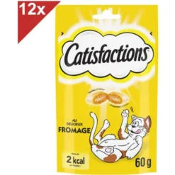 CATISFACTIONS Friandises Au Fromage Pour Chat Et Chaton (12x60g)