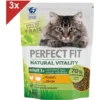 PERFECT FIT Natural Vitality Croquettes Au Poulet Et à La Dinde Pour Chat Adulte (3x1kg) -Pas Cher Toutou Mia Magasin 41862810 1