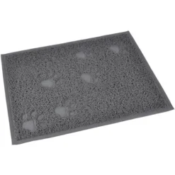 Tapis Antidérapant à Motifs Pattes Gris 40 X 30 Cm