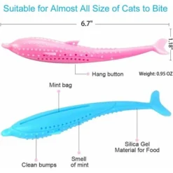 Jouet Poisson Pour Chat, 3 Pièces Jouet Dentaire Chat, Jouet Molaire En Silicone à Mâcher Jouet Interactif Pour Le Nettoyage Des Dents De Chat Contre -Versailles -Pas Cher Toutou Mia Magasin 45884323 4