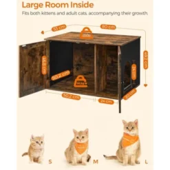 FEANDREA Maison De Toilette Pour Chats, Arbre Pour Chats, Marron Rustique Et Noir Par SONGMICS PCL002X02 -Pas Cher Toutou Mia Magasin 46537482 5