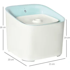 PawHut Fontaine à Eau Chat Chien 3 L - Fontaine à Eau Silencieuse - 3 Modes, Capteur Infrarouge, Filtre, Piètement Antidérapant - ABS Bleu Blanc -Pas Cher Toutou Mia Magasin 46699004 3
