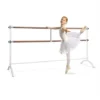 Barre Marie Double Barre De Danse 220 X 113 Cm Ø 2 X 38 Mm Acier Blanc -Pas Cher Toutou Mia Magasin 46797888 1