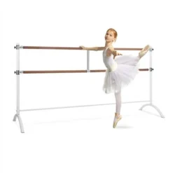 Barre Marie Double Barre De Danse 220 X 113 Cm Ø 2 X 38 Mm Acier Blanc