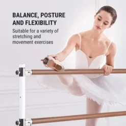 Barre Marie Double Barre De Danse 220 X 113 Cm Ø 2 X 38 Mm Acier Blanc -Pas Cher Toutou Mia Magasin 46797888 4