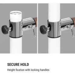 Barre Marie Double Barre De Danse 220 X 113 Cm Ø 2 X 38 Mm Acier Blanc -Pas Cher Toutou Mia Magasin 46797888 5