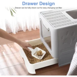 Bac Litière Chat XXL - Maison De Toilette Chat Fermée - 50.8 X 41 X 38.6cm 10 Bac Litière Chat XXL - Maison De Toilette Chat Fermée - 50.8 X 41 X 38.6cm -Pas Cher Toutou Mia Magasin 47364047 4