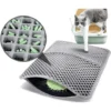 Pecute Tapis Litière Chat Double Couche Pliable 60x42cm, Tapis Bac à Litière Pour Chats Avec 12mm Grand Trou En Forme De Diamant, Tapis De Toilette Chat Imperméable Antidérapant, Facile à Nettoyer, Gr 1 Pecute Tapis Litière Chat Double Couche Pliable 60x42cm, Tapis Bac à Litière Pour Chats Avec 12mm Grand Trou En Forme De Diamant, Tapis De Toilette Chat Imperméable Antidérapant, Facile à Nettoyer, Gr -Pas Cher Toutou Mia Magasin 47518539 1