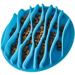 Bol Anti-émeute Pour Chat Bol Anti-émeute Pour Chien Bol De Nourriture Lente Bol Interactif Pour Chat Bol Interactif Digestion Lente Fun Feeder Bleu Macaron