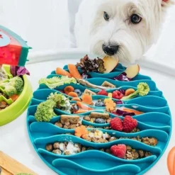 Bol Anti-émeute Pour Chat Bol Anti-émeute Pour Chien Bol De Nourriture Lente Bol Interactif Pour Chat Bol Interactif Digestion Lente Fun Feeder Bleu Macaron -Pas Cher Toutou Mia Magasin 50929273 5