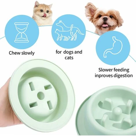 Glouton Chien,Gamelle D'alimentation Lente Anti-glouton Pour Chien Gamelle D'alimentation Lente Favorise Une Alimentation Saine Et Une Digestion Lente Avec Base Antidérapante Vert, Versailles 5 Glouton Chien,Gamelle D'alimentation Lente Anti-glouton Pour Chien Gamelle D'alimentation Lente Favorise Une Alimentation Saine Et Une Digestion Lente Avec Base Antidérapante Vert, Versailles – Image 3