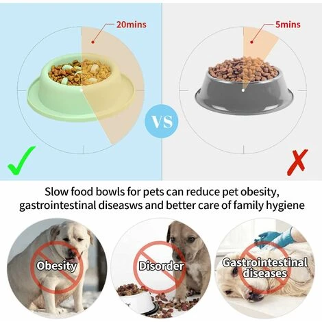 Glouton Chien,Gamelle D'alimentation Lente Anti-glouton Pour Chien Gamelle D'alimentation Lente Favorise Une Alimentation Saine Et Une Digestion Lente Avec Base Antidérapante Vert, Versailles 6 Glouton Chien,Gamelle D'alimentation Lente Anti-glouton Pour Chien Gamelle D'alimentation Lente Favorise Une Alimentation Saine Et Une Digestion Lente Avec Base Antidérapante Vert, Versailles – Image 4