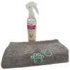 Shampoing Sec, Spray, 200 Ml Pour Chat Et Serviette En Microfibre. - Animallparadise -Pas Cher Toutou Mia Magasin 51779456 1