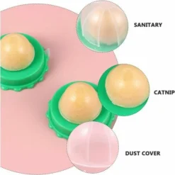 Cataire Boules Pour Chats-1 Pièces Chat Collation Lécher Boule De Sucre Chat Collations Bonbons Naturel Cataire Chat Mur Bâton-sur Balle Jouet Cataire Comestibles Boules Lécher -Pas Cher Toutou Mia Magasin 52972673 5