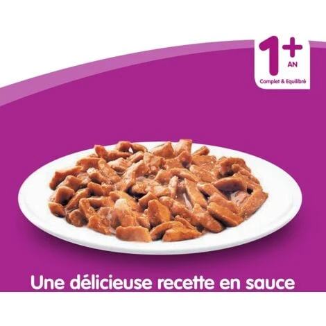 WHISKAS 12 Boîtes En Sauce 4 Variétés Pâtée Pour Chat 400g (3x4) 5 WHISKAS 12 Boîtes En Sauce 4 Variétés Pâtée Pour Chat 400g (3x4) – Image 3