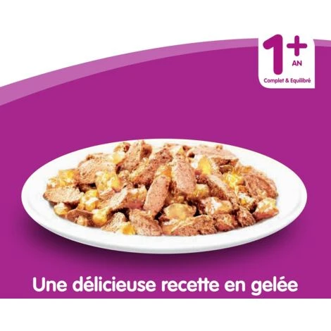 WHISKAS Boîtes En Gelée 4 Variétés Pour Chat 4x390g 5 WHISKAS Boîtes En Gelée 4 Variétés Pour Chat 4x390g – Image 3