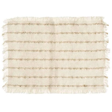 Set De Table Déco Jute 30x45cm Blanc 3 Set De Table Déco Jute 30x45cm Blanc