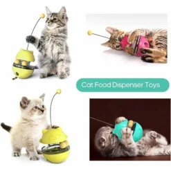 Distributeur De Nourriture Pour Chats Chats Qui Fuient Balle Jouets Chat Lent Chargeur Interactif Jouet Distribution Balle Pour Chaton Chiot -Pas Cher Toutou Mia Magasin 58621842 2