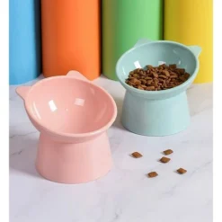 Gamelle Chat Gamelle Chien Gamelle Chat Surélevée,Bol Anti Vomissement Pour Chat,Bol De Nourriture Et D'eau Antidérapant, Pour Chat à Visage Plat Petit Chien (Rose) -Pas Cher Toutou Mia Magasin 59145347 3
