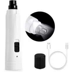 Déstockage Moulin à Ongles Pour Chien Avec LED Rechargeable Et Silencieux Pour Chiens De Grande Taille Et De Petite Taille Avec Moteur Silencieux