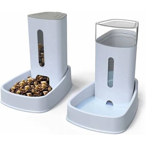 Distributeur Croquettes Et Eau Automatique Pour Chat Chien 3.8L X 2Pièces Distributeur De Nourriture/Eau Fontaine Mangeoirs Et Abreuvoirs Accesoires Gamelle Chat/ Chien/Animaux Domestiques 3 Distributeur Croquettes Et Eau Automatique Pour Chat Chien 3.8L X 2Pièces Distributeur De Nourriture/Eau Fontaine Mangeoirs Et Abreuvoirs Accesoires Gamelle Chat/ Chien/Animaux Domestiques