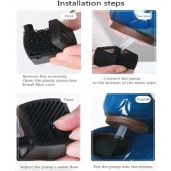 Intelligent Cat Fontaine à Eau En Céramique Pour Animaux Domestiques Et Chats Distributeur D'eau électrique Quiet Fournitures Pour Animaux (Nior) -Pas Cher Toutou Mia Magasin 63488419 3