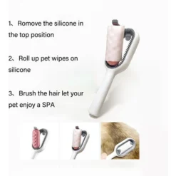 Brosse De Nettoyage Multifonction En Silicone Pour Animaux De Compagnie Detacheur De Peluches Pour Chiens Et Chats A Poils Courts Bleu Vert -Pas Cher Toutou Mia Magasin 63963111 3