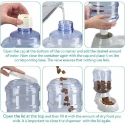 Distributeur D'eau Et De Nourriture Sèche - Accessoires Pour Chats Et Chiens Gamelle Automatique - Chat Chien & Lapin 8 Distributeur D'eau Et De Nourriture Sèche - Accessoires Pour Chats Et Chiens Gamelle Automatique - Chat Chien & Lapin -Pas Cher Toutou Mia Magasin 64106007 3